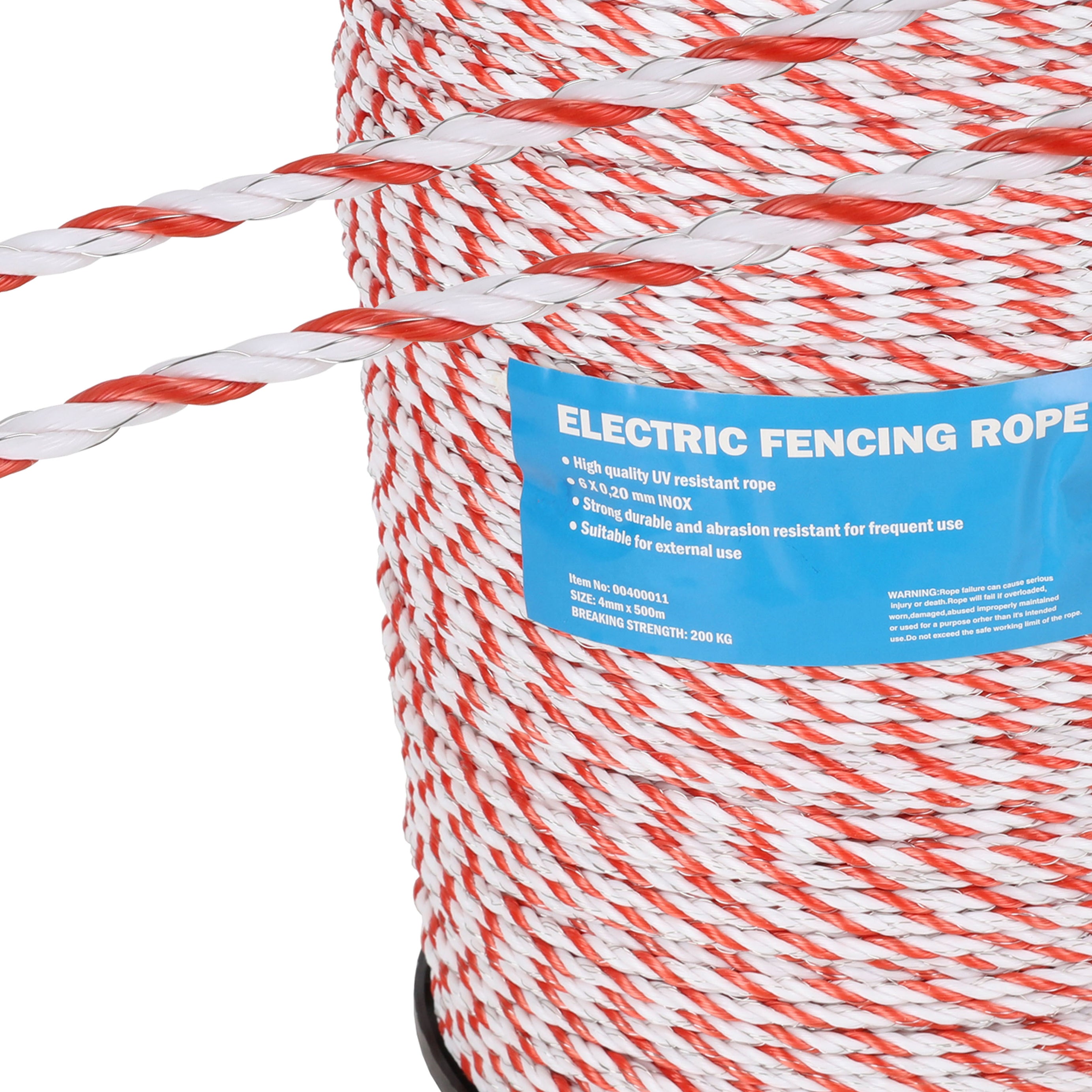 Premium Electric Fence Rope Wire Poly Polywire Stainless Steel Polyrope 4mm 500M