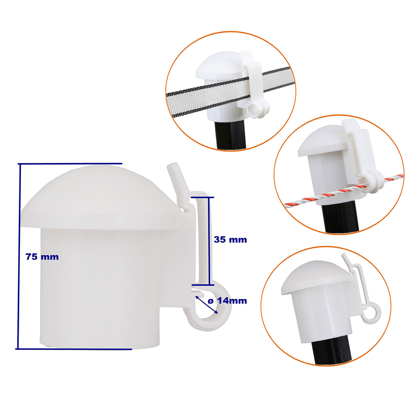 Cap Insulators Star Picket Insulator