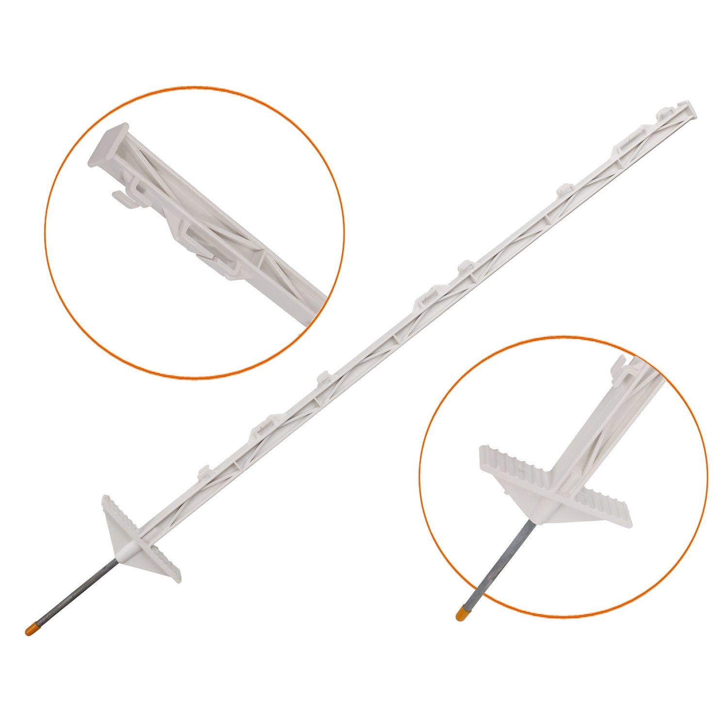 20 WIRE STRIP GRAZE POLY TREAD IN POSTS TAPE ELECTRIC FENCE POST FENCING