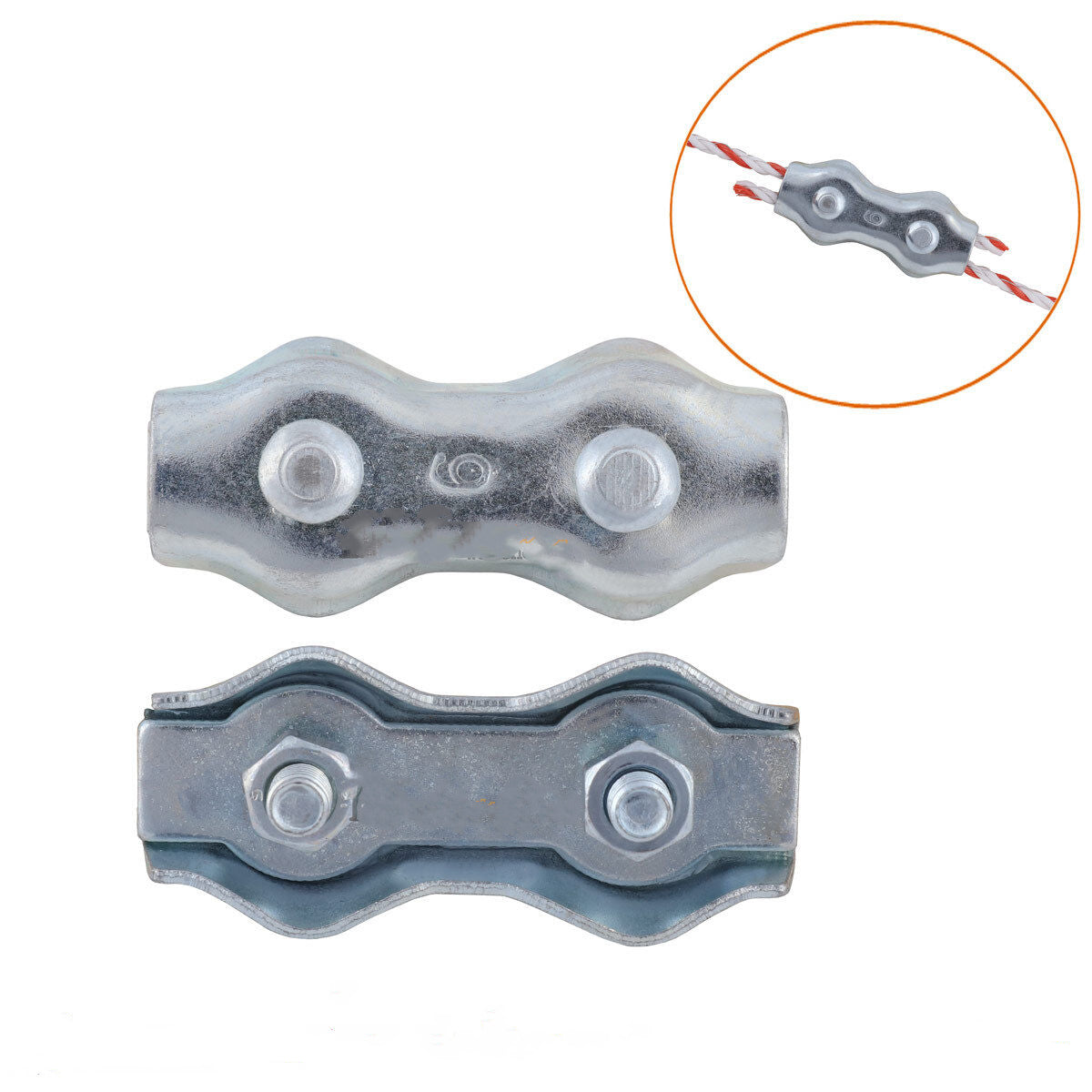 10 Electric Fence Poly Wire Joiner PolyWire Rope Braid Connector